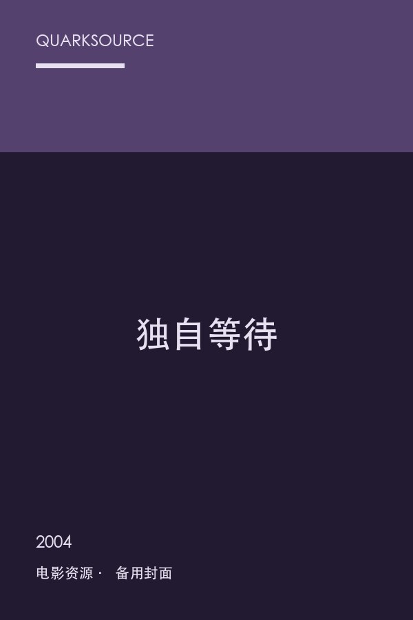 独自等待海报