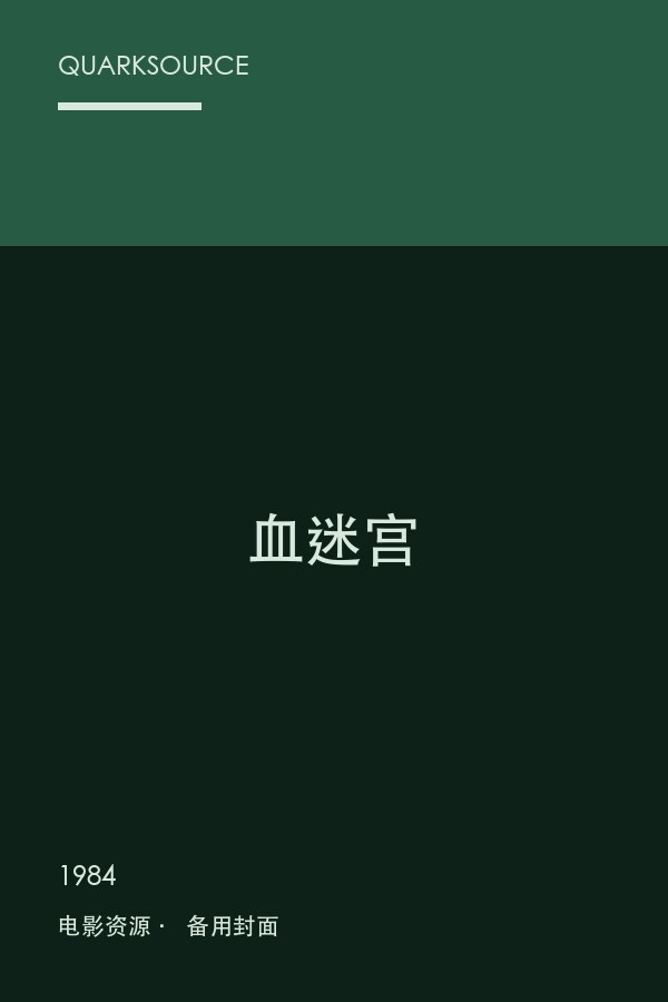 血迷宫海报